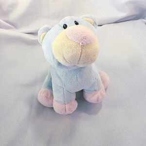 Wishpets Jenny Pastel Blue Teddy Bear Plush Toy Rattle Velour Fleece 8 Inch 2004